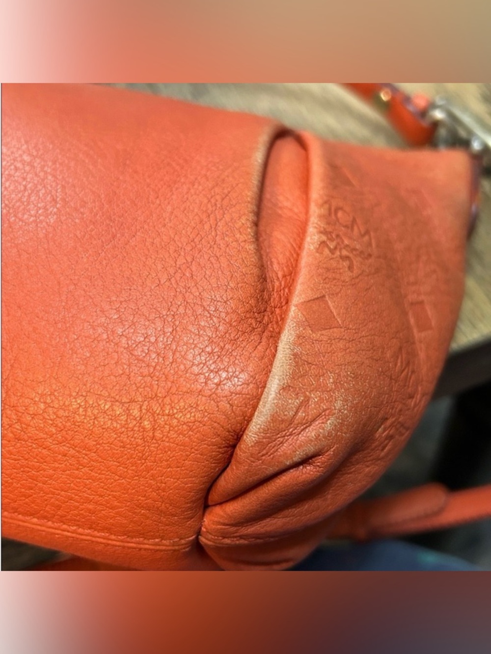 MCM Logo-Lined Zip Top Shoulder Bag EUC!!! - Picture 12 of 13